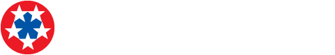 Logo with a star in the center on a transparent background.